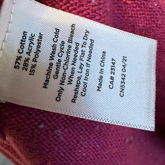 Talbots Womens Speckled Crewneck Sweater Dress Size Small 3/4 Sleeves Pink S NWT - Picture 6 of 6